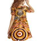 Custom NAIDOC Week 2024 Tigers Kid Short Sleeve Dress Mascot Rugby