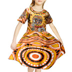 Custom NAIDOC Week 2024 Tigers Kid Short Sleeve Dress Mascot Rugby