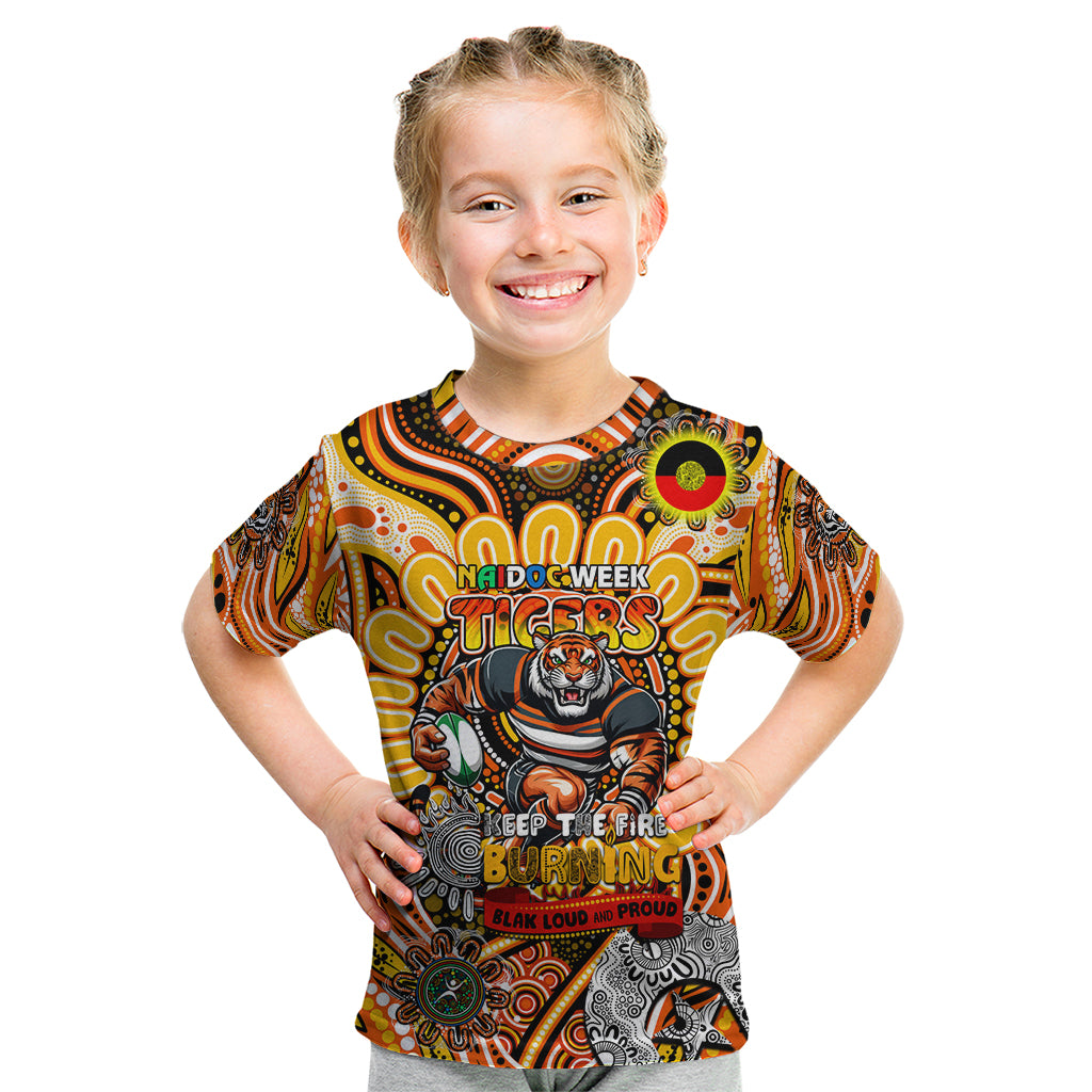 Custom NAIDOC Week 2024 Tigers Kid T Shirt Mascot Rugby
