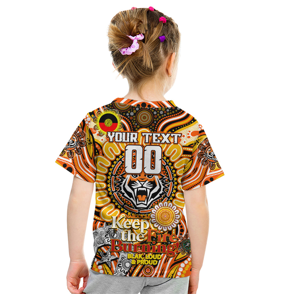 Custom NAIDOC Week 2024 Tigers Kid T Shirt Mascot Rugby