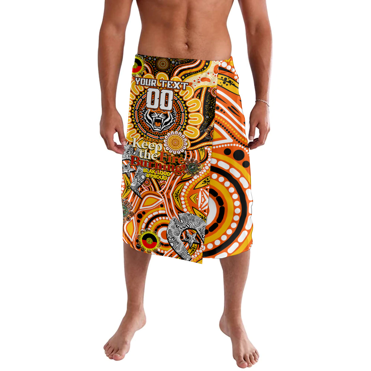 Custom NAIDOC Week 2024 Tigers Lavalava Mascot Rugby