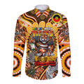 Custom NAIDOC Week 2024 Tigers Long Sleeve Button Shirt Mascot Rugby