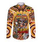 Custom NAIDOC Week 2024 Tigers Long Sleeve Button Shirt Mascot Rugby