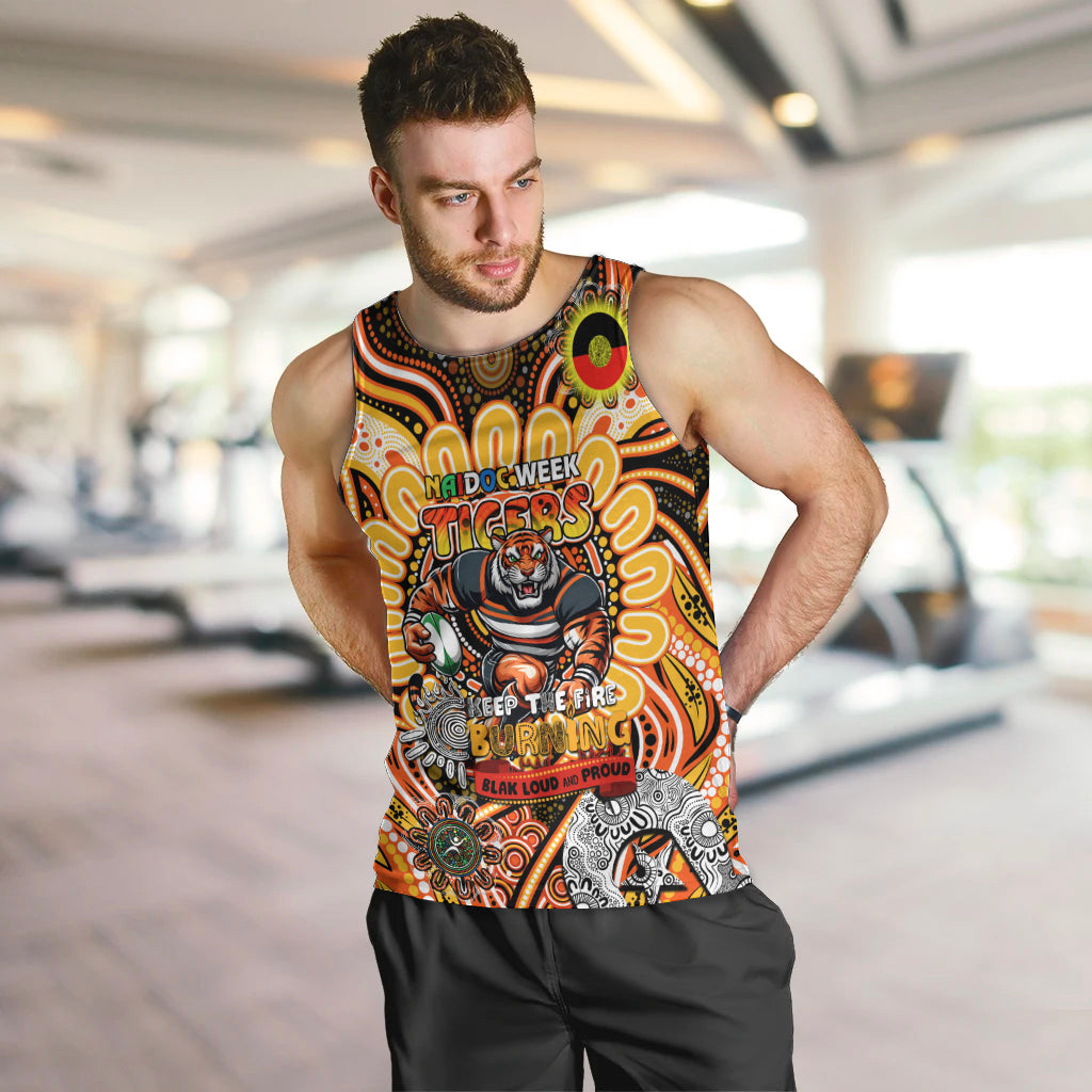 Custom NAIDOC Week 2024 Tigers Men Tank Top Mascot Rugby