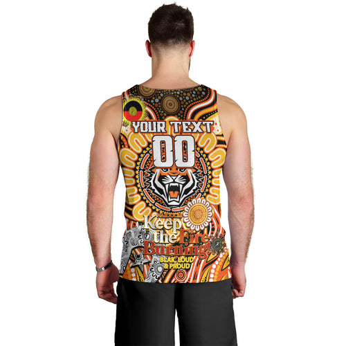 Custom NAIDOC Week 2024 Tigers Men Tank Top Mascot Rugby