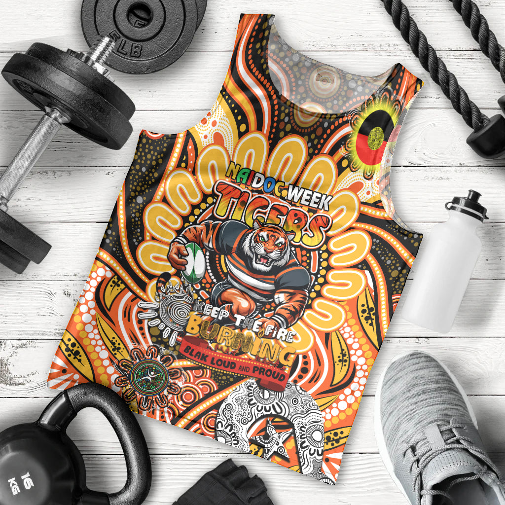 Custom NAIDOC Week 2024 Tigers Men Tank Top Mascot Rugby