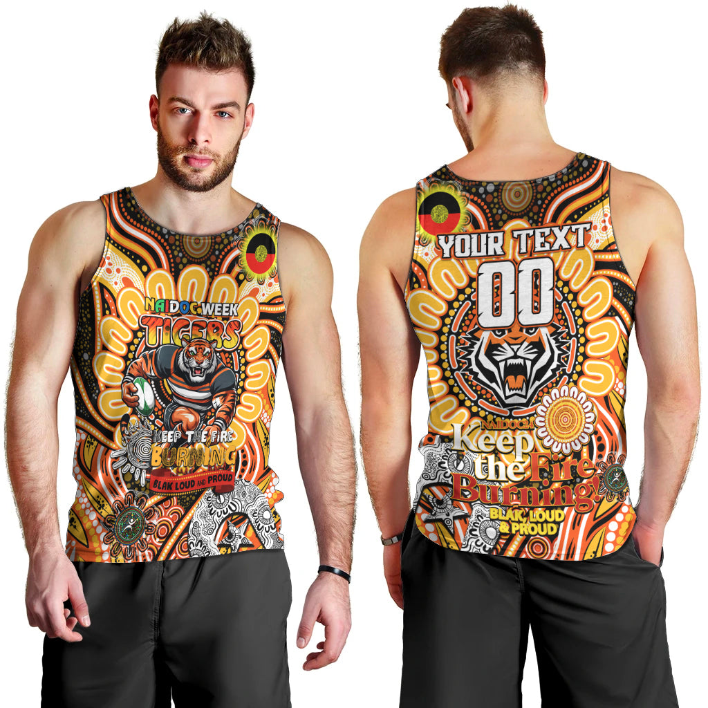 Custom NAIDOC Week 2024 Tigers Men Tank Top Mascot Rugby