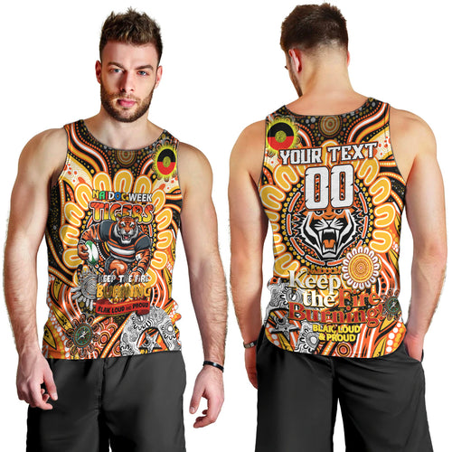 Custom NAIDOC Week 2024 Tigers Men Tank Top Mascot Rugby