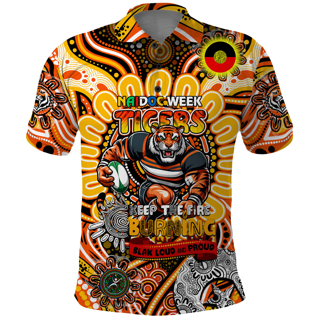 Custom NAIDOC Week 2024 Tigers Polo Shirt Mascot Rugby