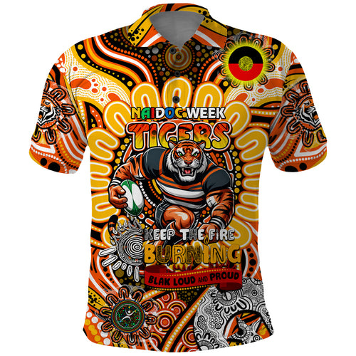 Custom NAIDOC Week 2024 Tigers Polo Shirt Mascot Rugby