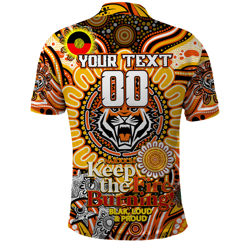 Custom NAIDOC Week 2024 Tigers Polo Shirt Mascot Rugby