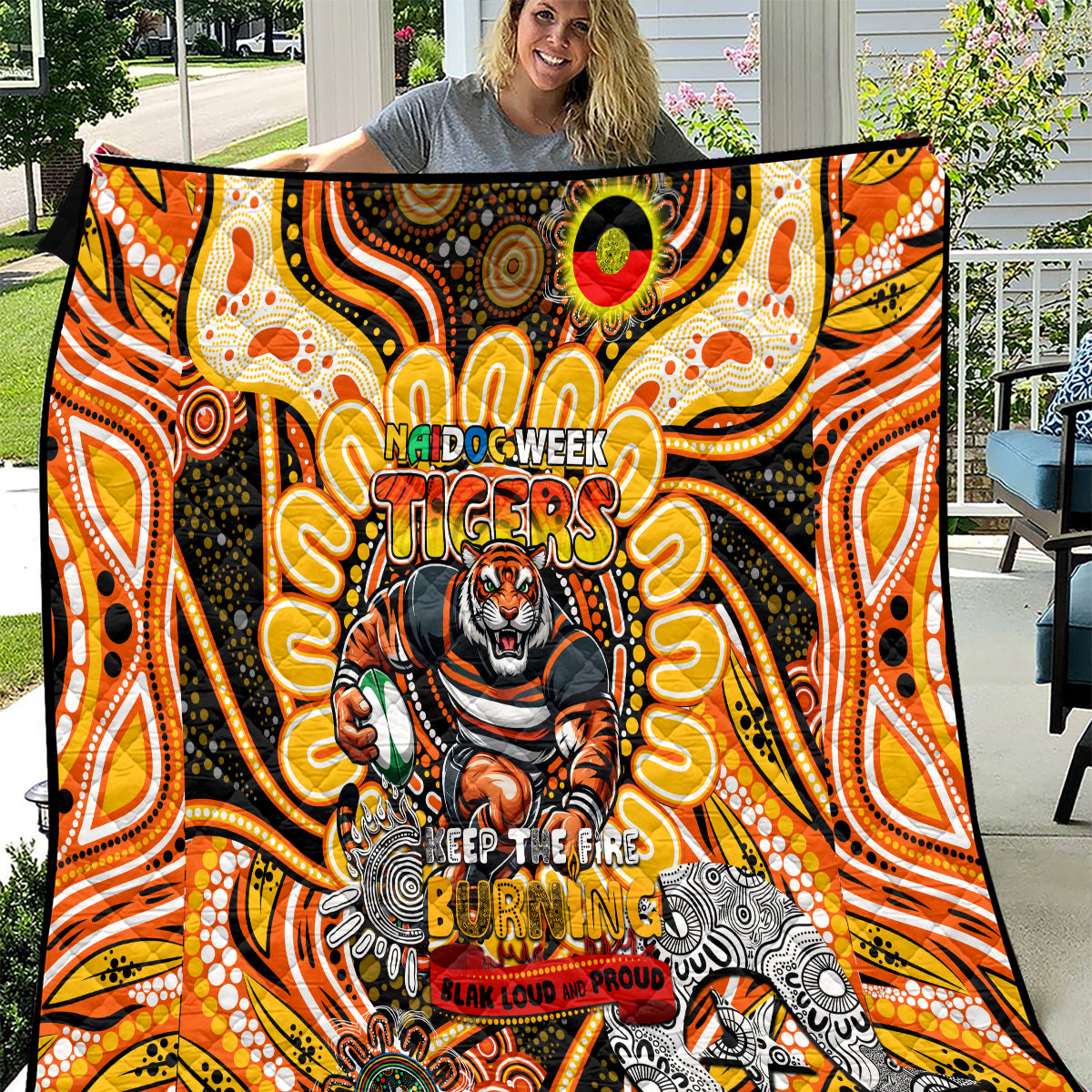 NAIDOC Week 2024 Tigers Quilt Mascot Rugby