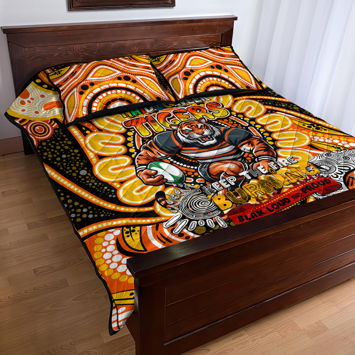 NAIDOC Week 2024 Tigers Quilt Bed Set Mascot Rugby