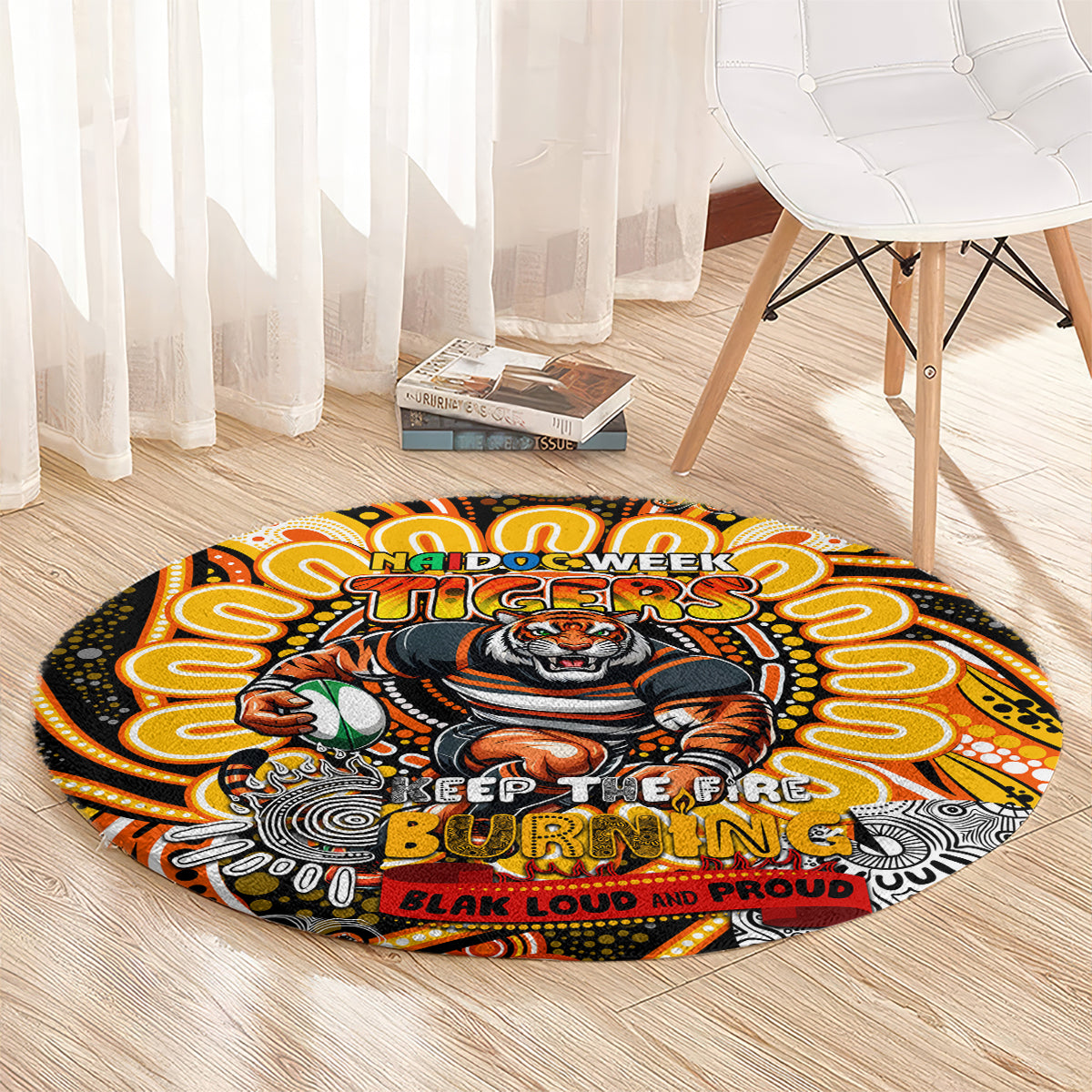 NAIDOC Week 2024 Tigers Round Carpet Mascot Rugby