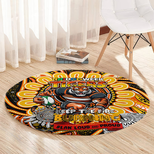 NAIDOC Week 2024 Tigers Round Carpet Mascot Rugby