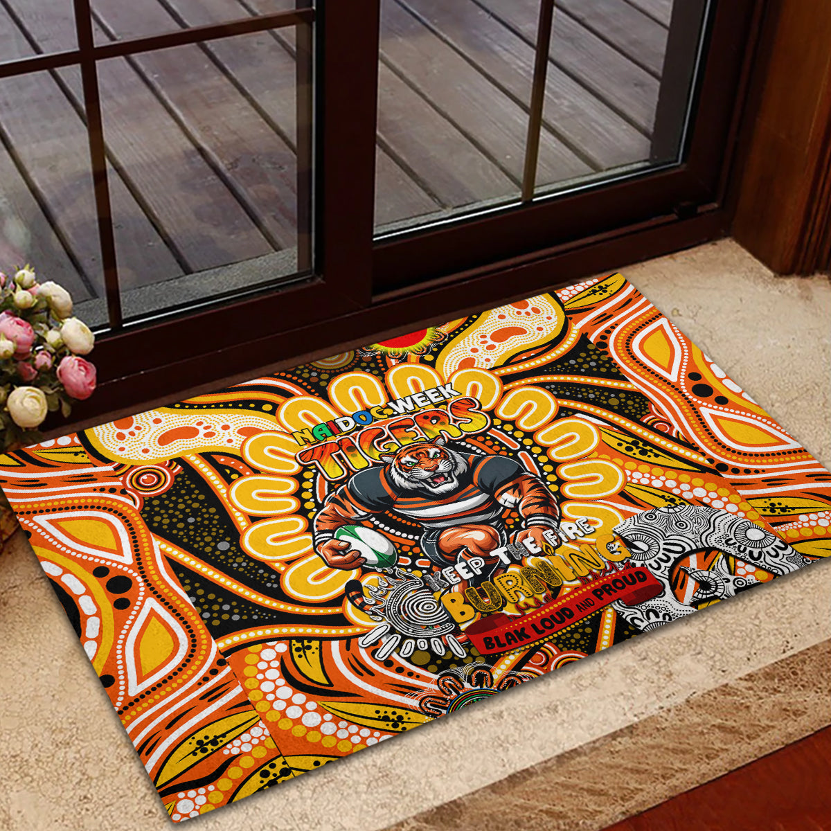 NAIDOC Week 2024 Tigers Rubber Doormat Mascot Rugby