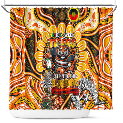 NAIDOC Week 2024 Tigers Shower Curtain Mascot Rugby
