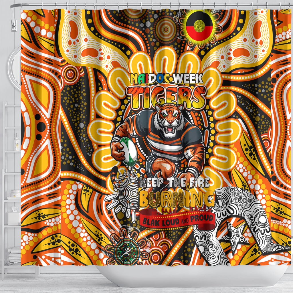 NAIDOC Week 2024 Tigers Shower Curtain Mascot Rugby