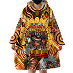 Custom NAIDOC Week 2024 Tigers Wearable Blanket Hoodie Mascot Rugby