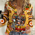 Custom NAIDOC Week 2024 Tigers Women Casual Shirt Mascot Rugby