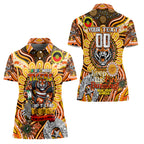 Custom NAIDOC Week 2024 Tigers Women Polo Shirt Mascot Rugby