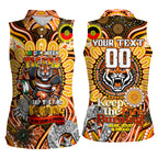 Custom NAIDOC Week 2024 Tigers Women Sleeveless Polo Shirt Mascot Rugby