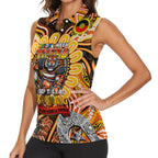 Custom NAIDOC Week 2024 Tigers Women Sleeveless Polo Shirt Mascot Rugby