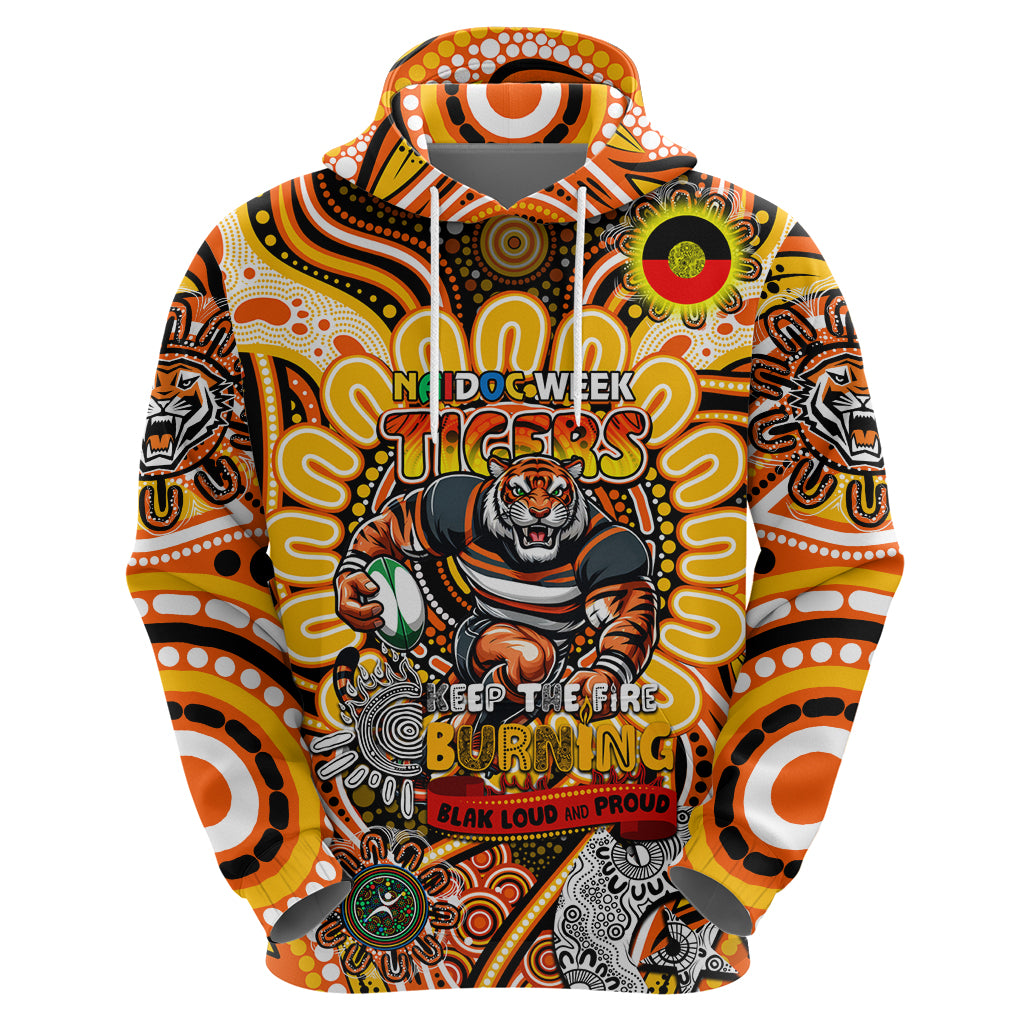 Custom NAIDOC Week 2024 Tigers Zip Hoodie Mascot Rugby