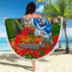 Personalised Australia Rugby Raiders ANZAC Beach Blanket Canberra Scratch Style