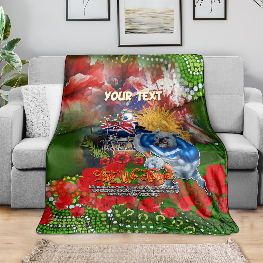 Personalised Australia Rugby Raiders ANZAC Blanket Canberra Scratch Style