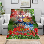 Personalised Australia Rugby Raiders ANZAC Blanket Canberra Scratch Style
