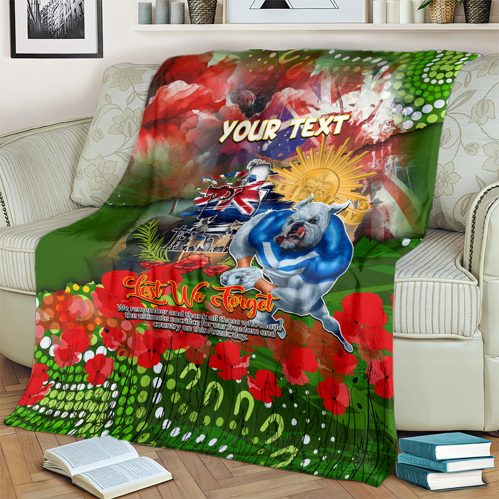 Personalised Australia Rugby Raiders ANZAC Blanket Canberra Scratch Style