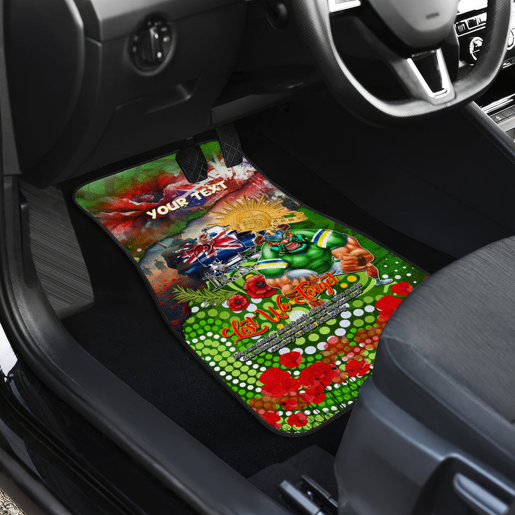 Personalised Australia Rugby Raiders ANZAC Car Mats Canberra Scratch Style