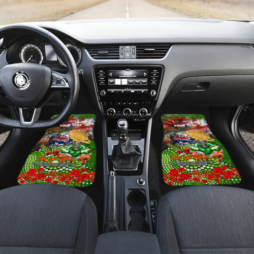 Personalised Australia Rugby Raiders ANZAC Car Mats Canberra Scratch Style