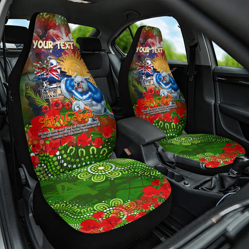 Personalised Australia Rugby Raiders ANZAC Car Seat Cover Canberra Scratch Style