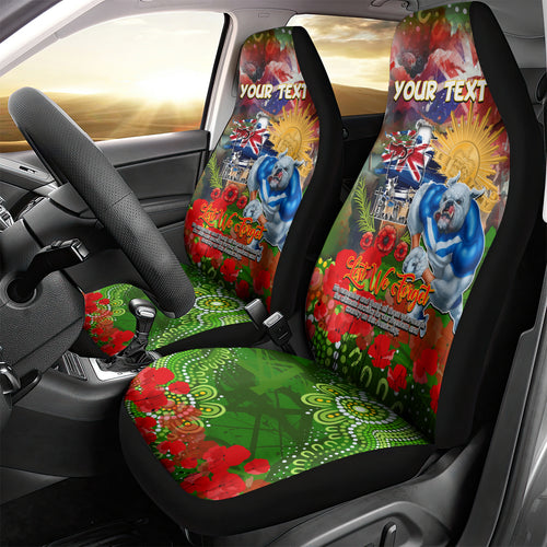 Personalised Australia Rugby Raiders ANZAC Car Seat Cover Canberra Scratch Style