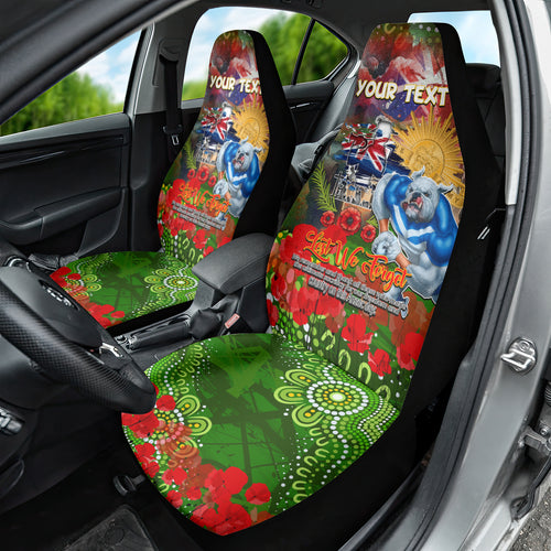 Personalised Australia Rugby Raiders ANZAC Car Seat Cover Canberra Scratch Style