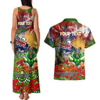 Personalised Australia Rugby Raiders ANZAC Couples Matching Tank Maxi Dress and Hawaiian Shirt Canberra Scratch Style