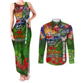 Personalised Australia Rugby Raiders ANZAC Couples Matching Tank Maxi Dress and Long Sleeve Button Shirt Canberra Scratch Style