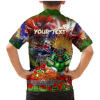 Personalised Australia Rugby Raiders ANZAC Family Matching Mermaid Dress and Hawaiian Shirt Canberra Scratch Style