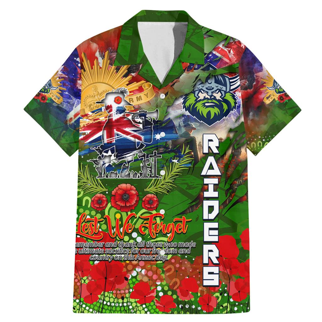 Personalised Australia Rugby Raiders ANZAC Family Matching Mermaid Dress and Hawaiian Shirt Canberra Scratch Style