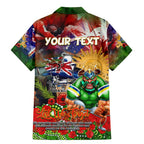 Personalised Australia Rugby Raiders ANZAC Family Matching Mermaid Dress and Hawaiian Shirt Canberra Scratch Style