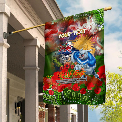 Personalised Australia Rugby Raiders ANZAC Garden Flag Canberra Scratch Style