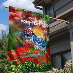 Personalised Australia Rugby Raiders ANZAC Garden Flag Canberra Scratch Style