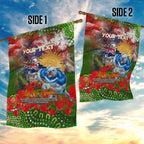 Personalised Australia Rugby Raiders ANZAC Garden Flag Canberra Scratch Style