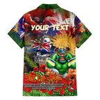 Personalised Australia Rugby Raiders ANZAC Hawaiian Shirt Canberra Scratch Style