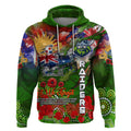 Personalised Australia Rugby Raiders ANZAC Hoodie Canberra Scratch Style