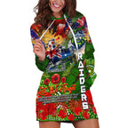 Personalised Australia Rugby Raiders ANZAC Hoodie Dress Canberra Scratch Style