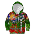 Personalised Australia Rugby Raiders ANZAC Kid Hoodie Canberra Scratch Style