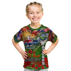 Personalised Australia Rugby Raiders ANZAC Kid T Shirt Canberra Scratch Style